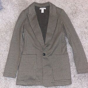Houndstooth print blazer